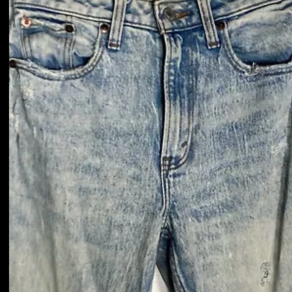 Abercrombie Fitch Curve Love Mom Jeans Acid Washed Sz 24 - Picture 2 of 4